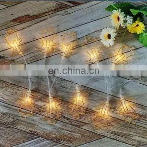 New Design Battery Powered 10L Metal Santa Claus Shaped Clips Fairy String Lights For Home Decoration thumbnail-6