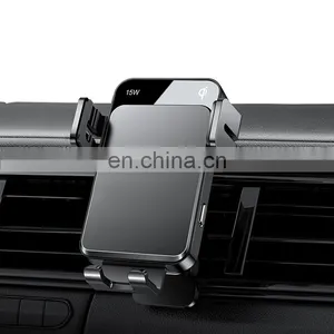 JOYROOM Car Mount Wireless Charger Qi Car Charger 15W Auto-Clamping Car Wireless Charger Dashboard Air Vent Phone Mount thumbnail-2