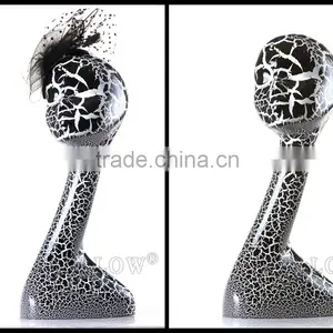 Leopard Print Fashion Egg Head Mannequin,Female Plastic Cheap Head Manikin,Dispaly Jewelry/ Hat /scarf/wig H1071 thumbnail-1