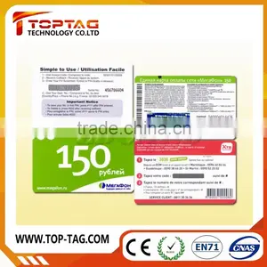Factory Price PVC Scratch Card Printing / PVC Calling Card Quality Choice thumbnail-3