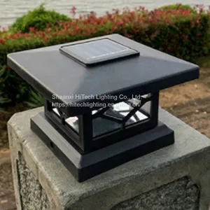Solar Post Cap Light Waterproof Energy Saving LED Solar Fence Light Warm White Light Decoration for Garden Fence thumbnail-5