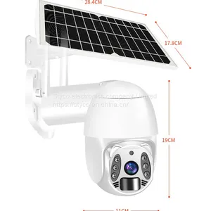 Styco Innovative PTZ Wireless Outdoor Solar Powered Wifi Security Battery IP Camera With Solar Panel Support 4G SIM Card thumbnail-2