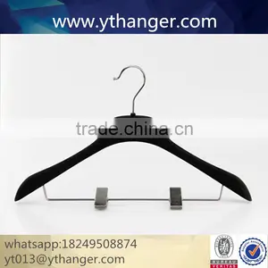 CY-622 Fancy Anarkali Dresses Velvet Hanger Flocking Velvet Plastic Hanger With Clip thumbnail-1