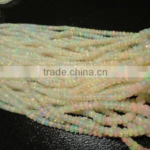 Ethiopian Fire Opal Roundel Beads Strands Cabs Cabochon Semi Precious Stones thumbnail-1