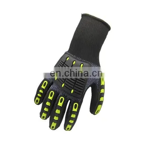 Finger Protector 13G HPPE Glassfiber Liner Cut Resistant Level 5 Impact Working Nitrile Coated Safety Gloves thumbnail-2
