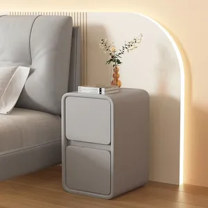 Cream Style Bedside Table Solid Wood Storage Cabinet thumbnail-1