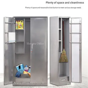 Space-Saving Janitorial Station- JCT848 |Adjustable Tool Hangers & Ventilation for Hotel Housekeeping & Office Building Cleaning-Commercial Grade thumbnail-1