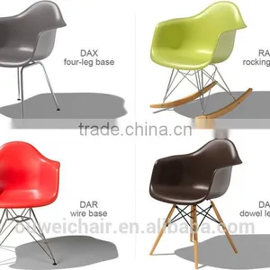 High Quality Classic Bright Colored Dining Plastic Chair With Armrest thumbnail-1