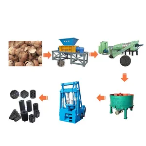 Coconut Briquette Complete Production Line Ecological Coal Charcoal Briquette Press Making Machine EPC thumbnail-1