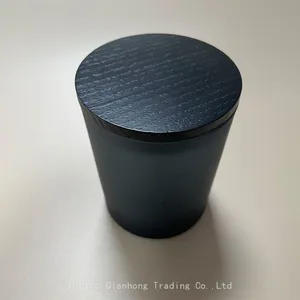 3oz 4oz 6oz 8oz 10oz 12oz 14oz 15oz 16oz Straight Bottom Base Glass Candle Jars With Wooden Lids thumbnail-4