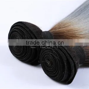 Grey and Black Ombre Hair Extensions Hair Weaves and Silver Gray Virgin Hair Closure Supplier's Choice thumbnail-3