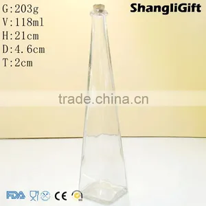 4oz Pyramid Shaped Aroma Bottle Reed Diffuser Glass Bottles thumbnail-1
