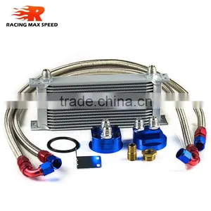 Wholesale Universal Racing Car Row 16 Silver Hydraulic Oil Cooler for Excavator thumbnail-1
