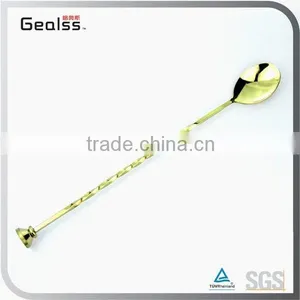 Gold Plating Stainless Steel Cocktail Stirrer Spoon thumbnail-1