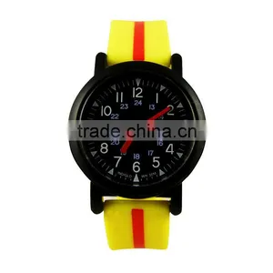 2015 Hot Selling Silicone Band Fashion Custom Design Stainless Steel Case Kids Watch in China thumbnail-3