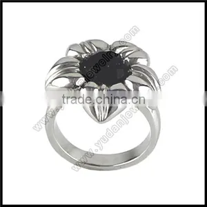 Stainless Steel Crown Skull Ring thumbnail-6