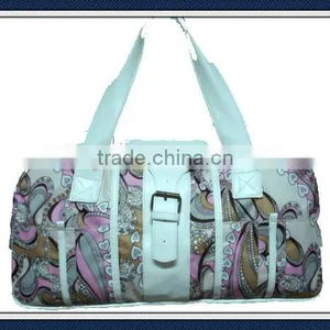 Cheap Polyester Tote Bag With Leather Trim thumbnail-1