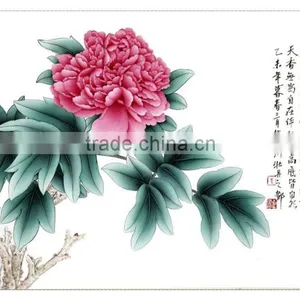 China Traditional Flower Handmade Painting for Home Decoration thumbnail-1