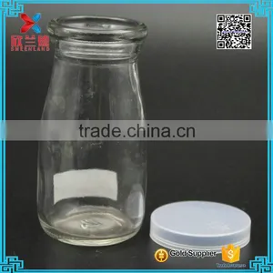 100ml Mini Glass Milk Pudding Jars Wholesales With Plastic Cap Factory Price thumbnail-2