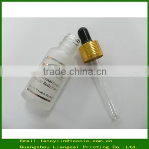 Slimming Essenceoil Bottle Clear Glass Bottle With Printing Frosted Glass Bottle for Essential Oil thumbnail-1