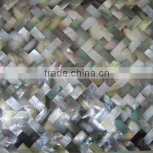 Blacklip Shell Mosaic Tile in Herringbone Pattern,sea Shell Tile thumbnail-2