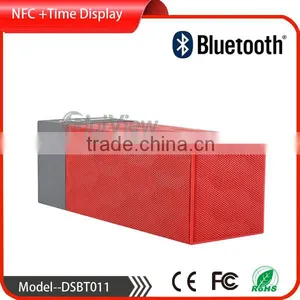 Metal Bluetooth Speaker Wireless Portable Hands Free Phone Call Digital Clock NFC Function OEM Bluetooth Speaker thumbnail-2