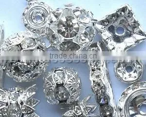 Rhinestone Crystal Rondelle Spacer Beads thumbnail-1