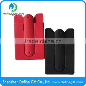 Eco Friendly Multi Color Card Holder Silicone Phone Wallet With Stand Quality Choice thumbnail-4