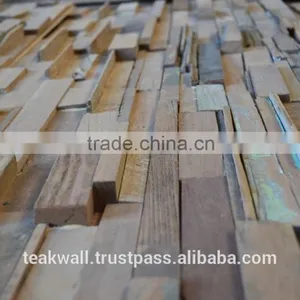 Recycled Teak Wood Wall Mozaics thumbnail-2