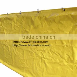 680GSM Fire Resistant Yellow Strong PVC Tunnel Vent Duct With Snap Hooks thumbnail-1