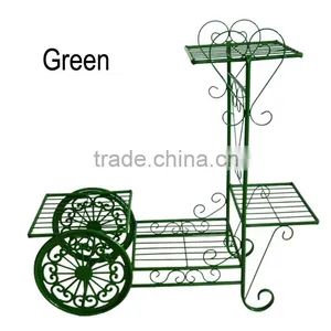 Decorative Wrought Iron Bicycle Flower Shelf thumbnail-3