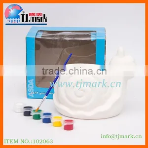 TOYS PAINT YOUR OWN CERAMIC SNAIL PENCIL POT thumbnail-1