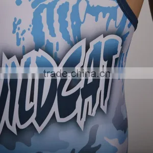 Wholesale Fashion Club New Sublimated Camo Wrestling Singlets for Men thumbnail-3