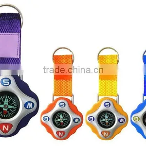 Mini Cheap Plastic Bike ABS Carabiner With Compass for Promotion thumbnail-1
