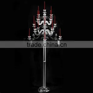 Factory Wholesale K9 Crystal Candleholde For Wedding Decoration thumbnail-1