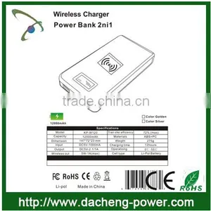 Newly Design qi Wireless Power Bank 4000mah 12000mah for Samsung S6 Edge thumbnail-2