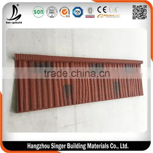 SGB Stone Coated Galvalume Metal Roofing Sheets/Stone Coated Steel Roofing Tile thumbnail-1