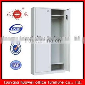 Gray Color KD Design Double Door Bedroom Wardrobe With Mirror thumbnail-1