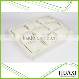 Beautiful Custom Top Design Wood Leather Jewelry Trays Display thumbnail-1