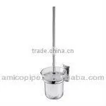 Copper Brass Chrome Plated Toilet Brush Holder thumbnail-1