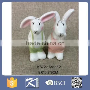 Adorable Ceramic Bunny Rabbit Figurine Easter Decorations Wholesale thumbnail-3