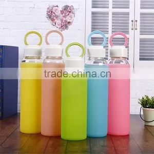 Newest Hot Water Bottle, BPA Free Glass Hot Water Bottle, Colorful Hot Water Bottle With Silicone Cap thumbnail-1