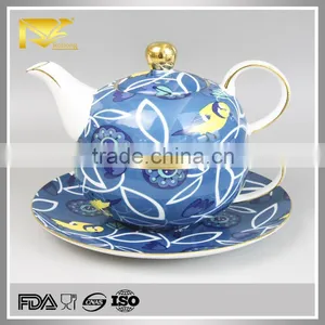 Drinkware Ceramic One Person Tea Set, Teapot Teacup, Tea Cup Pot in One thumbnail-1