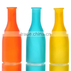 Daisy Frosted Color Glass Vases thumbnail-1