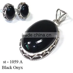 Black Onyx Jewelry 925 Sterling Silver Jewelry Wholesale Indian Gemstone Jewelry Fashion Jewelry thumbnail-1