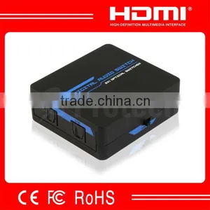 Mini 2 In 1out Optical Switcher Support Signal Retiming Digital Audio Switcher With IR Remote Control thumbnail-1