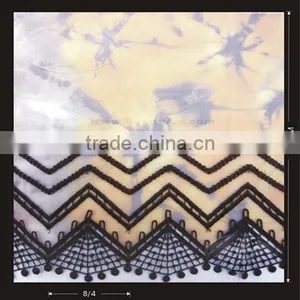 Tringle Shiny Yarn Embroidery Print Tulle Guipure Trim thumbnail-1