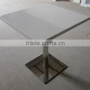 Acrylic Soid Surface Restaurant Dining Tables and Chairs, Artificial Marble Stone Table Top thumbnail-3