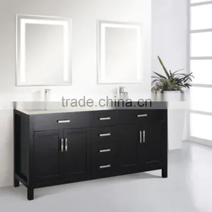 Salable Solid Wood Bathroom Cabinet With LED Mirror thumbnail-4
