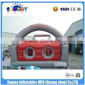 Outdoor Adult Xtreme Rush Inflatable Obstacle Course / Castle Slide With Climbing Wall thumbnail-6